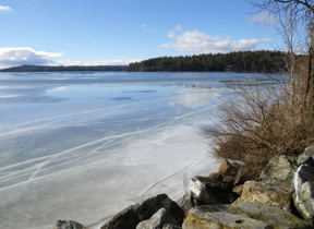 Ice on Lake Auburn